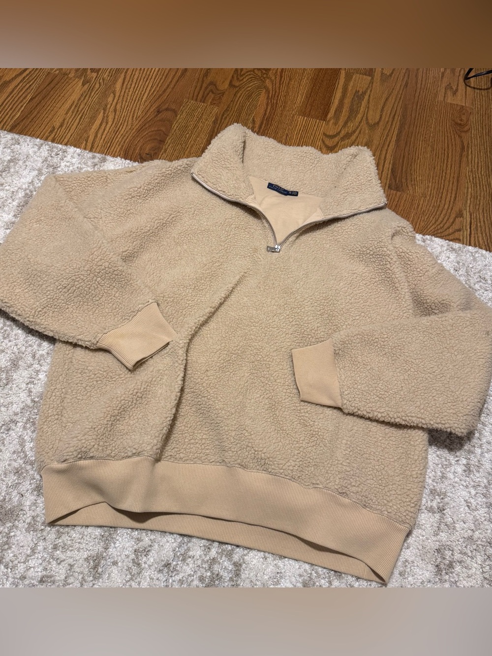 Polo by Ralph Lauren Beige Sherpa Half-Zip Pullover